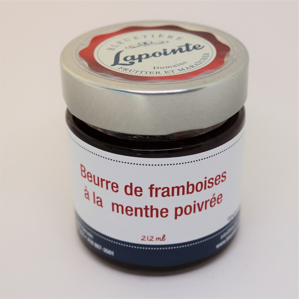 Beurre de framboises à la menthe poivrée 212 ml