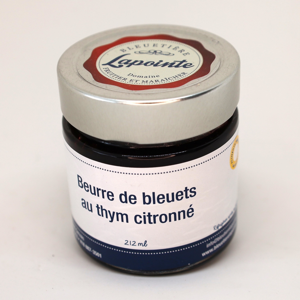 Beurre de bleuets au thym citronné 212 ml