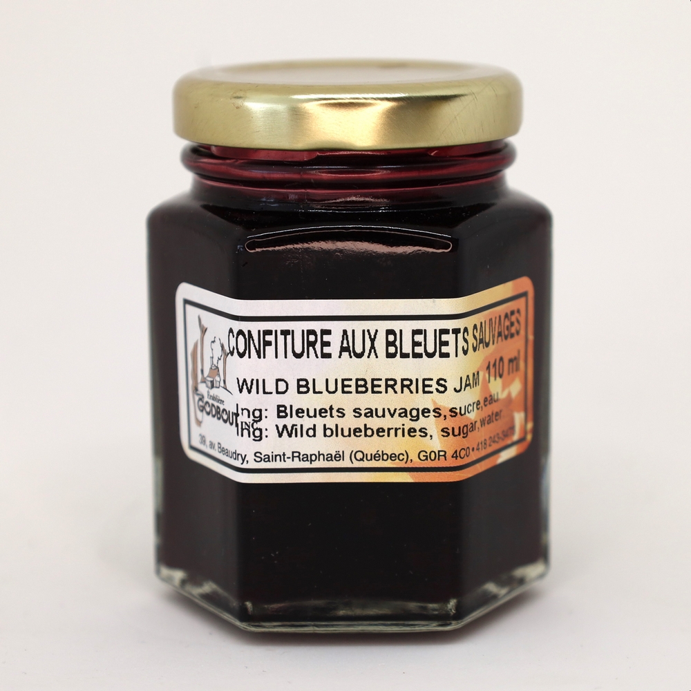 Confiture de bleuets sauvages 110ml.